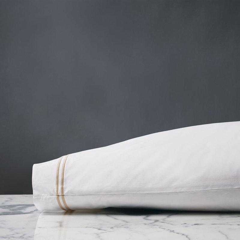 Enzo Egyptian Cotton Percale, Bisque, Queen Pillowcase