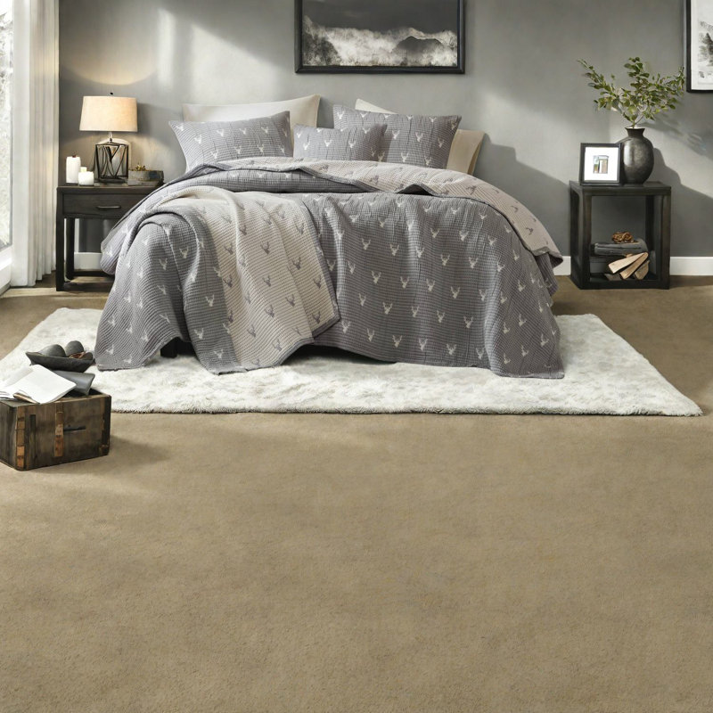 Ensemble de literie rustique confortable, polyester matelassé, conception réversible pour la maison