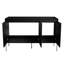 Buffet moderne en chêne foncé de 122 cm (48 po) - Meuble-lavabo autoportant avec portes souples, style moderne, portes fermées