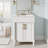 24 " W Freestanding Standard Free Standing Single Double Single Vanity Bathroom Vanity With Ceramic Top-970511167