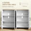 Buffet moderne avec tablettes réglables blanc