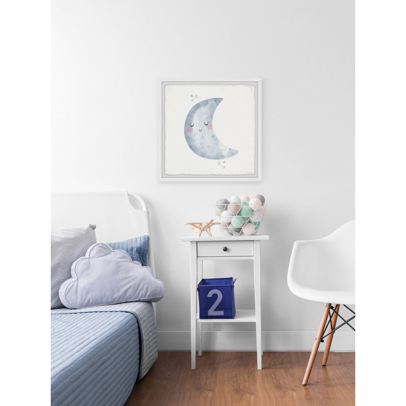 «Sleeping Moon», reproduction d'art encadrée sur papier, H 12 po x l 12 po x P 1,5 po
