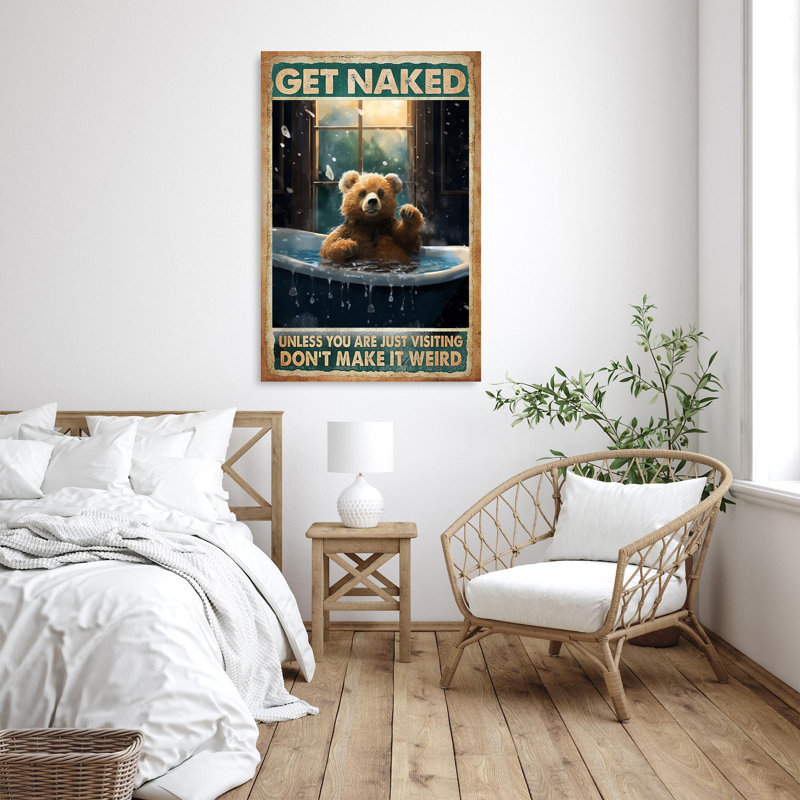 «Little Bear Get Nake - 1 pièce», L 16 po x H 20 po