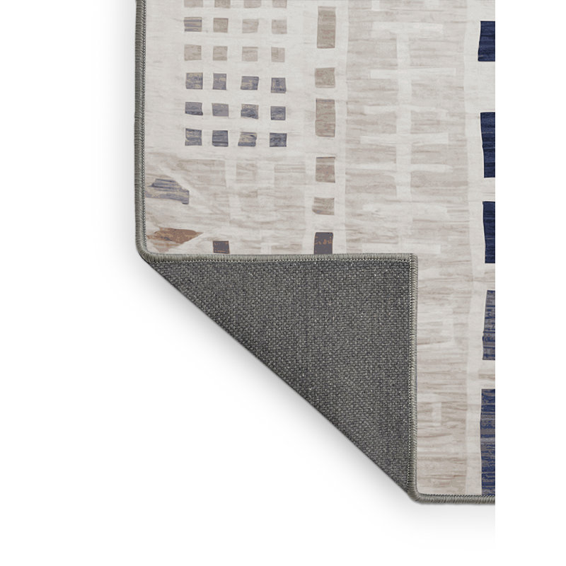 Tapis gris soyeux et moelleux, Rond 6 pi