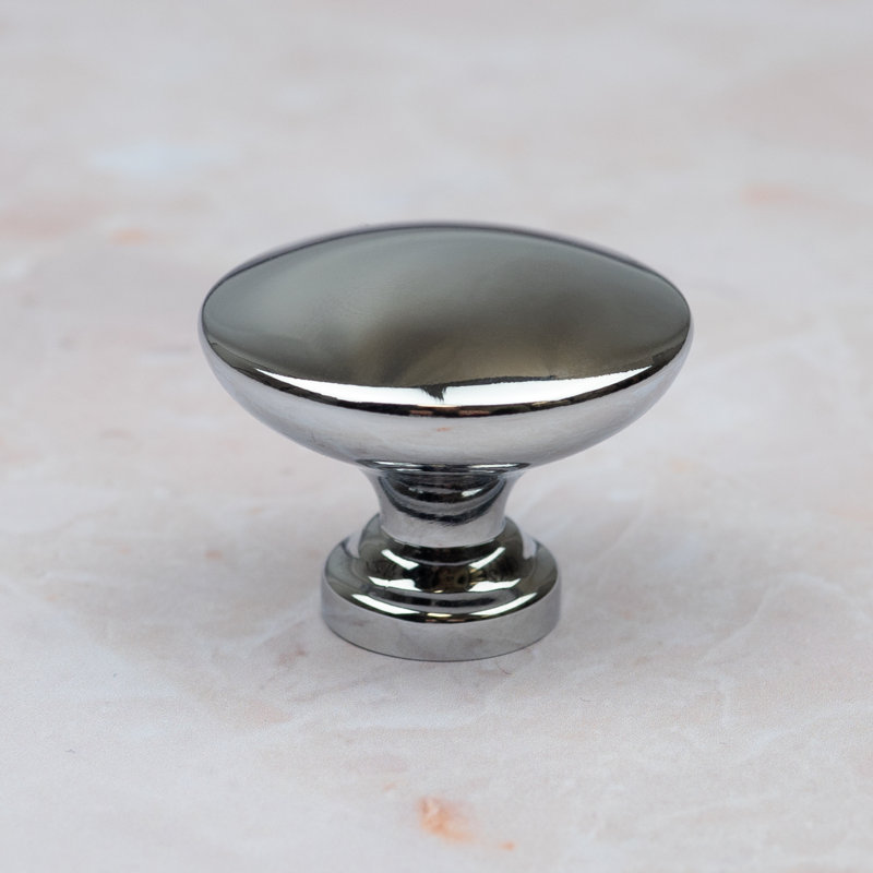Traditional Circular Knob in Multiple Finishes, Polished Chrome
