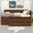 Wood Daybed with Drawers and Shelves-1807396034-1807396033