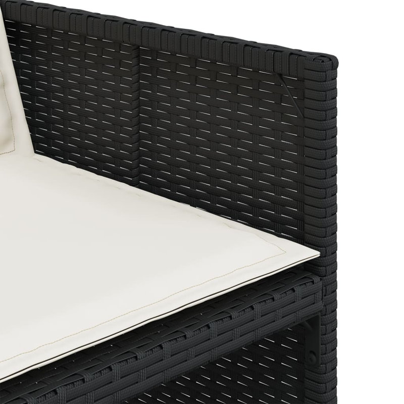  Ensemble de salle à manger de patio de 14 pièces, blanc crème, Blanc, crème, Noir
