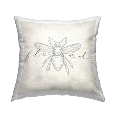 Polyester Throw Square Indoor/Outdoor Pillow Cover & Insert