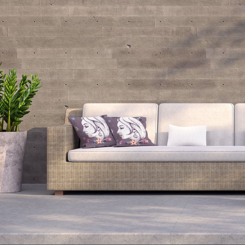 Indoor / Outdoor Square Throw Cushion, 45cm H x 45cm W