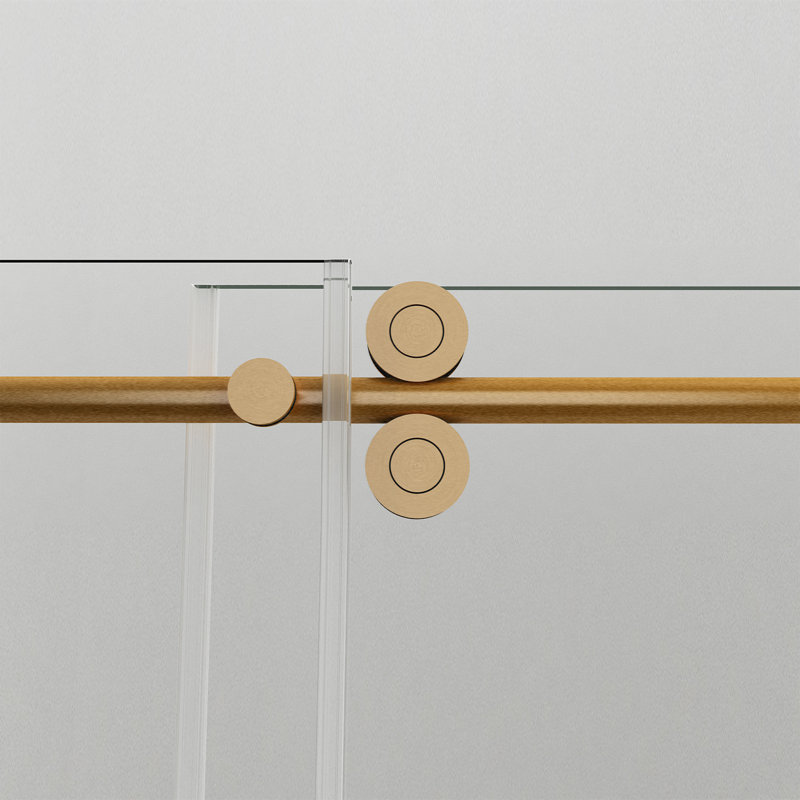 Massa 44" - 48"W x 76" H Single Sliding Frameless Shower Door