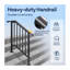Rampe d'escalier extérieure en acier galvanisé à 4 marches avec extrémités courbées - Balustrades de sécurité pour balustrade, terrasse, marches intérieures, ensemble d'installation complet