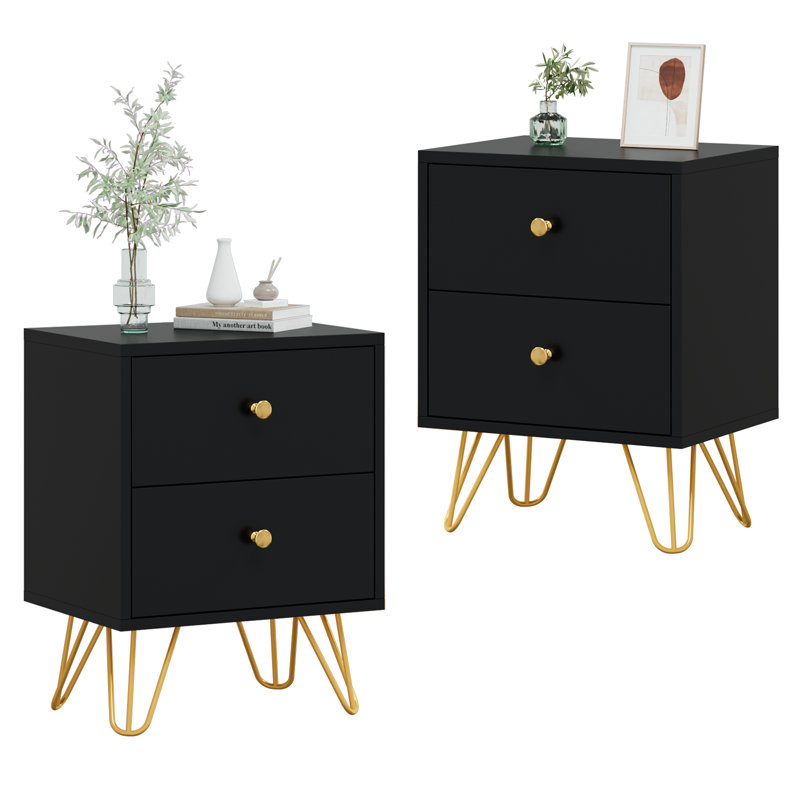 Ensemble de tables de bout Borg, Noir