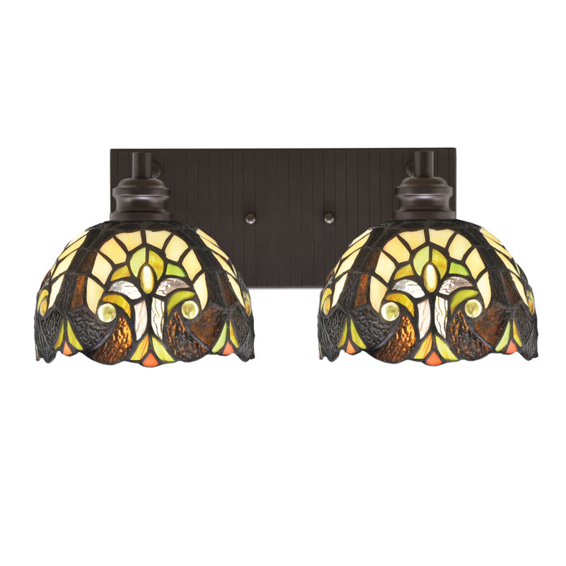 Éclairage pour meuble-lavabo 2 lumières Alberry, Espresso, Jaune