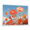 Coquelicots rouges rétro bleu ciel - impression d'art mural coquelicot