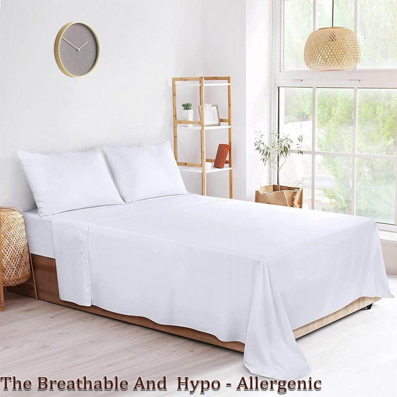 Mehalek 100% Cotton Flat Sheet, 274 x 229 cm