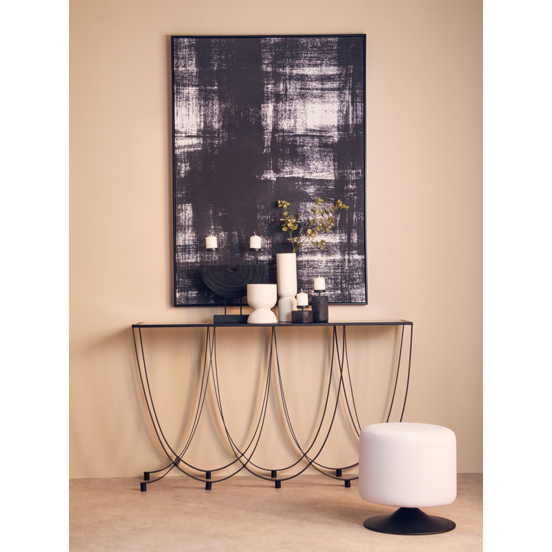 Demars 140cm Glass Top Console Table