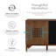 Buffet en bois massif avec 2 portes et 3 tiroirs Oberlander