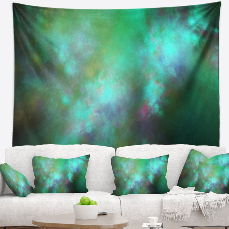 Tapisserie de ciel abstrait avec des étoiles floues, H 50 po x l 60 po