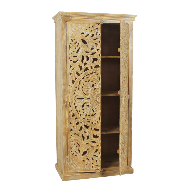 Francisque 2 Door Solid + Manufactured Wood Wardrobe