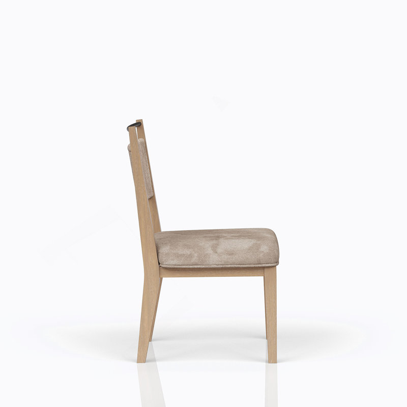 Chaise confortable à dossier en corde avec une finition caramel élégante pour la détente, Brun