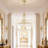 3-light Dome Chandelier with Clear Glass Shade, Industrial/ Rustic/ Farmhouse-129171583