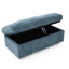 Canapé inclinable double multifonctionnel avec repose-pieds, bleu