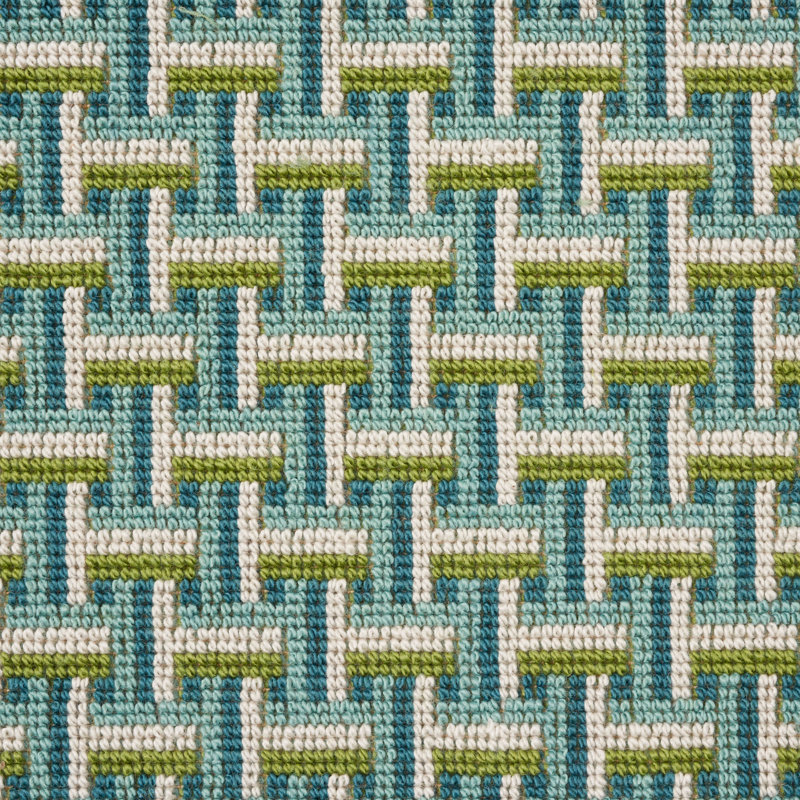 Saxon Épinglé Fabric, Peacock