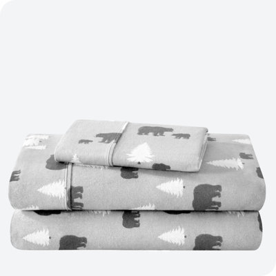 Ensemble de literie en flanelle 100 % coton