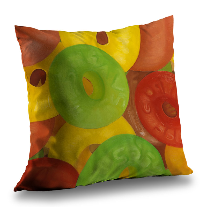 Colorful Jujubes - Hyperrealist Kitchen – Throw Pillow Cover Only, Double-Sided Print, Insert Not Included