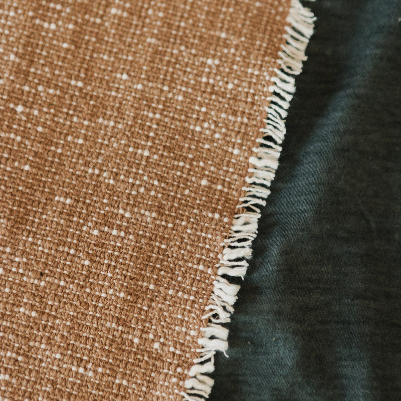 Hand Loomed Throw Blanket, Ochre