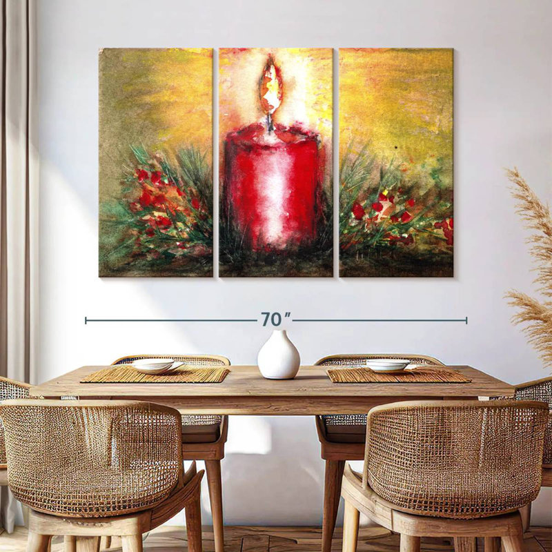 Lelend Christmas Candle, 42" H x 65" W