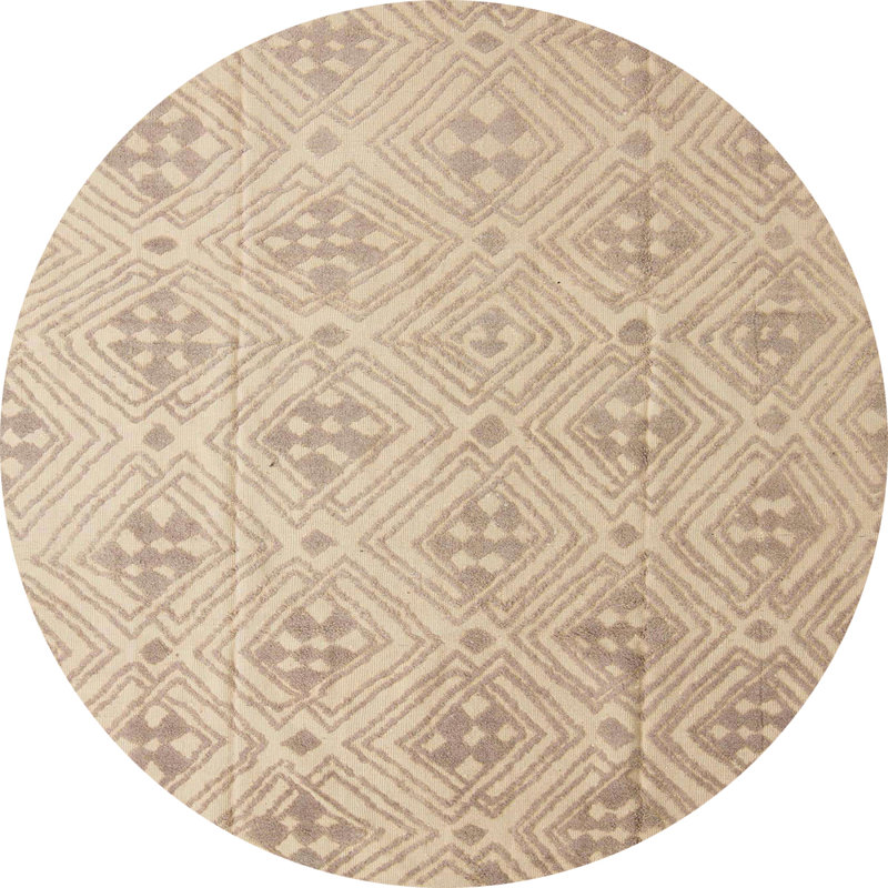 Tapis abstrait à motif abstrait moderne 5125, Rond 8 pi