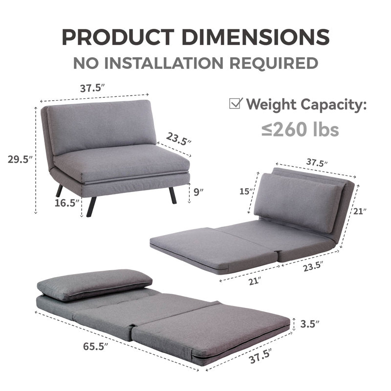 Janyce Upholstered 37.5'' Sofa & Chaise