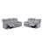 2 Pcs: Loveseat, Sofa