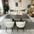 70.9" Modern Dining Table Sintered Stone Matte Black Surface With U-shape Stainless Base-- Arrtle Furniture