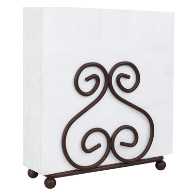 Napkin Holders For Tables, Farmhouse Napkins Holder, Dining Table Napkin Holders For Kitchen, Brown