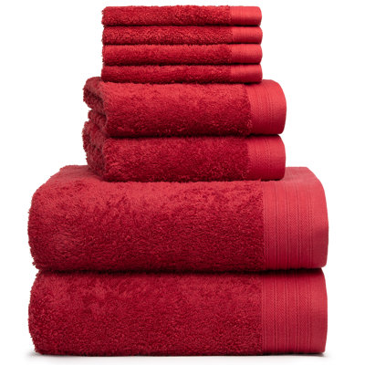 Ensemble de serviettes 8 pièces 100% coton Doncia
