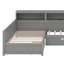 Lit plateforme en L avec lit gigogne, lit de jour avec tablette de rangement et station de charge, cadre de lit double d'angle en bois-1733837663