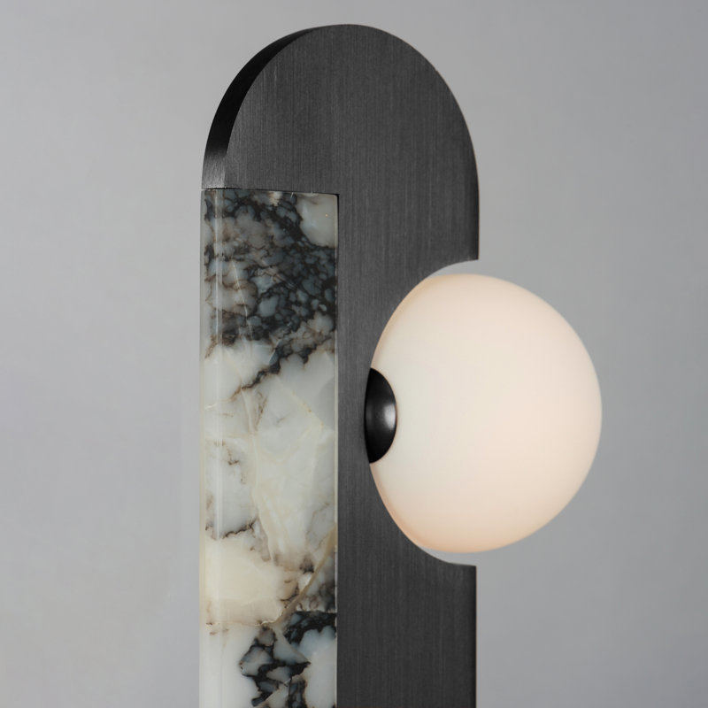 New Age Table Lamp, Brushed Gunmetal