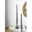 Porte-bougie sculptural en fer noir-1880041071