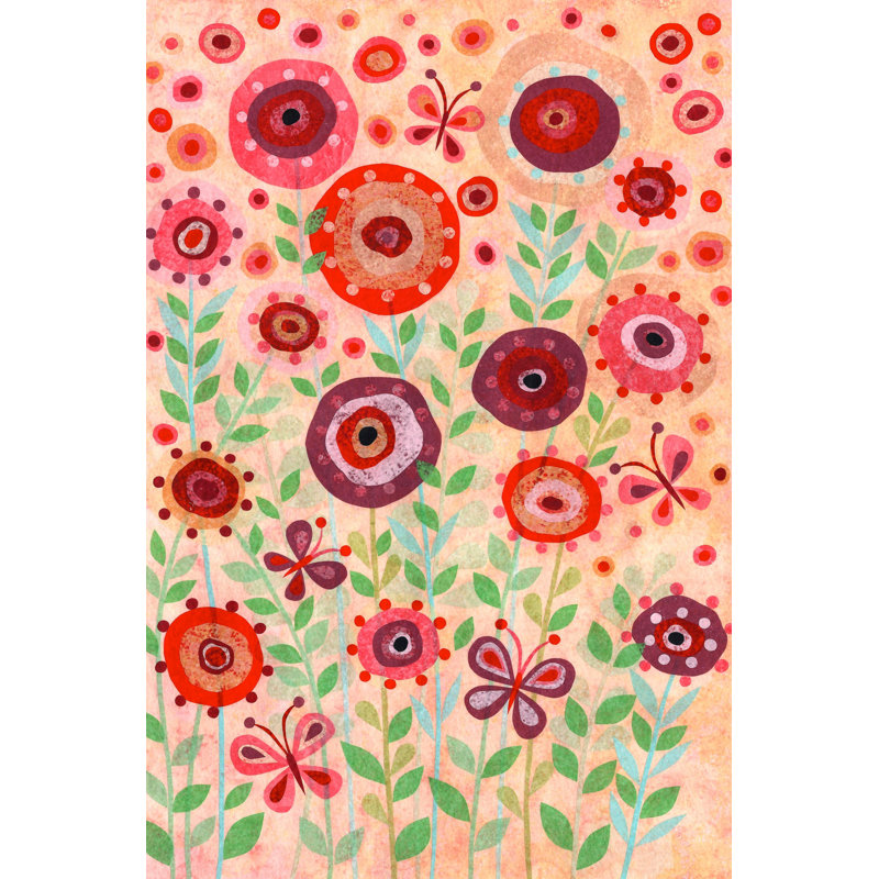 Daubert Flower Flight - Painting on Canvas, 152cm H x 101cm W