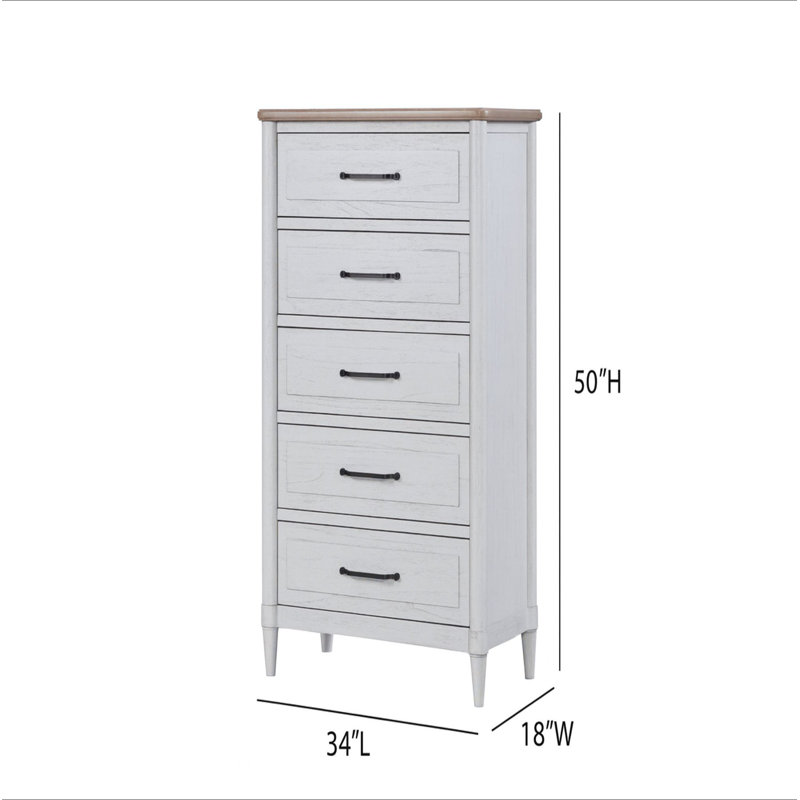 Petite commode pour adolescent - Ciment et sable, Blanc