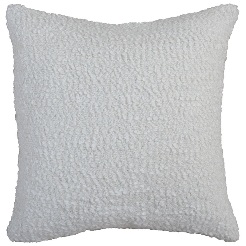 Down Filled Glam Accent Throw Pillow, White/Silver