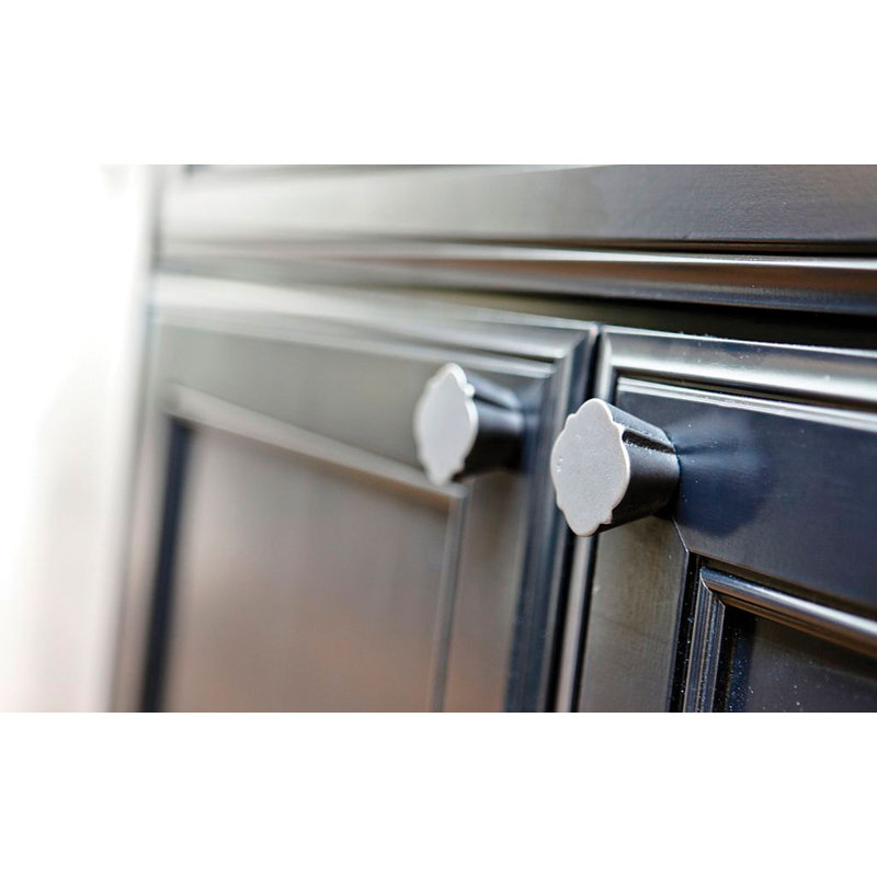 Quatrafoil Bronze Novelty Knob, White Bronze Light