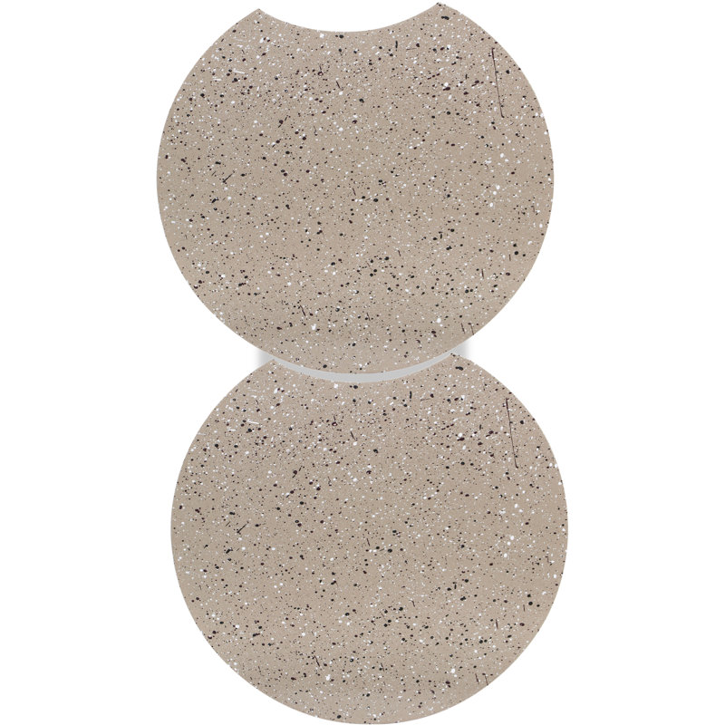 Ismah Iron Top End Table Set, Taupe