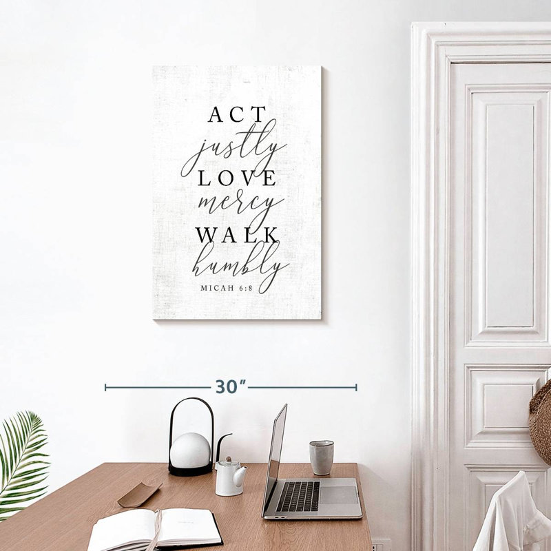 Act Justly, 30" H x 20" W