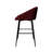 BLACK METAL SWIVEL COUNTER CHAIR IN LIGHT GREY VELVET-1634563060