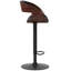 Tabouret de bar pivotant Bentwood - noir