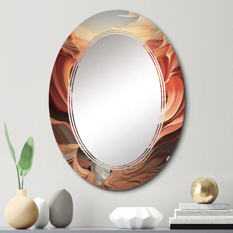 Miroir mural Elstree - Paysages ovales, 30 po x 20 po