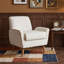 Chaise d'appoint avec pieds solides et détails passepoilés indémodables-518747411